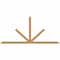 Ekena Millwork Saratoga Timber Gable Bracket, Western Red Cedar, 96"W x 44"H x 1 1/2"D x 3 1/2"F, 11/12 Pitch GBW096X44X0204SAR00SWR - alternate 1